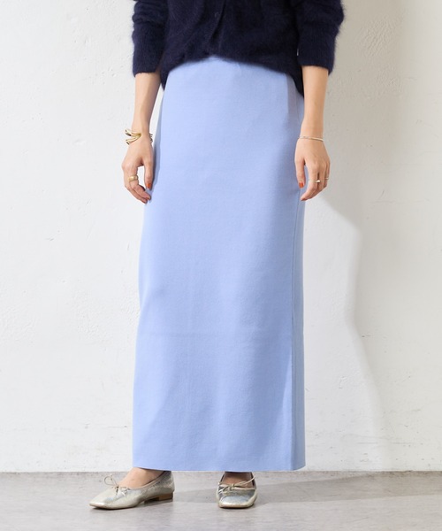 SHENERY（シーナリー）の「総針ニットタイトマキシスカート（スカート・レディース・ブラック/ブルー・FREE）」の15枚目の写真