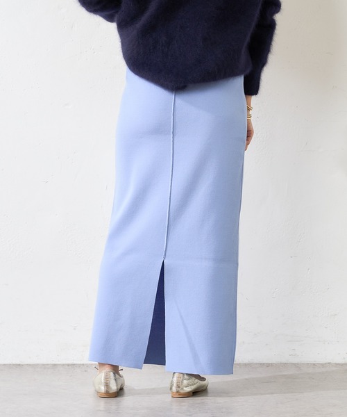 SHENERY（シーナリー）の「総針ニットタイトマキシスカート（スカート・レディース・ブラック/ブルー・FREE）」の20枚目の写真