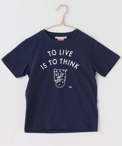 MJUKA.（ミューカ）の「KIDS TEE-SHIRT チートラプリントKIDSTEE（Tシャツ/カットソー・レディース・ネイビー・SMALL）」の2枚目の写真