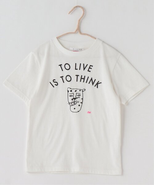 MJUKA.（ミューカ）の「KIDS TEE-SHIRT チートラプリントKIDSTEE（Tシャツ/カットソー・レディース・ネイビー・SMALL）」の4枚目の写真
