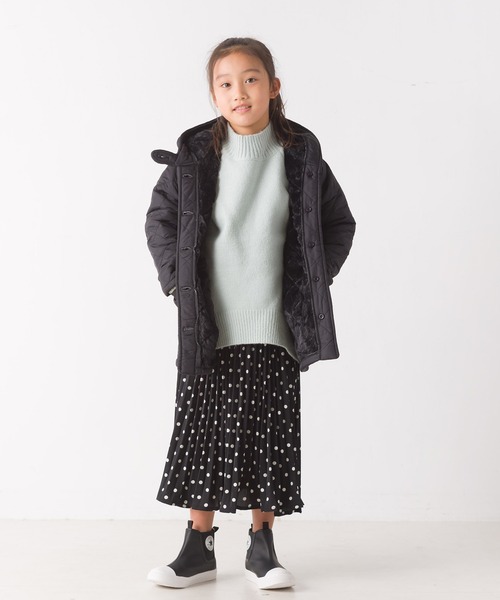 OMNES（オムネス）の「キッズ 裏ファー高密度ナイロンキルティングジャケット（ブルゾン・キッズ・ブラック/ベージュ/カーキ・100/110/120/130/140）」の8枚目の写真