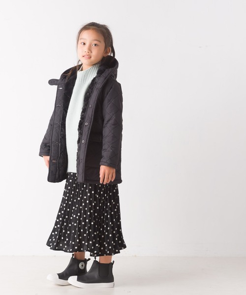 OMNES（オムネス）の「キッズ 裏ファー高密度ナイロンキルティングジャケット（ブルゾン・キッズ・ブラック/ベージュ/カーキ・100/110/120/130/140）」の11枚目の写真