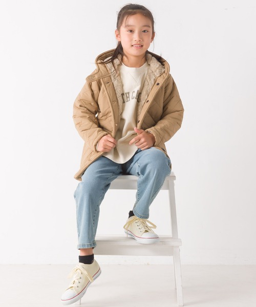 OMNES（オムネス）の「キッズ 裏ファー高密度ナイロンキルティングジャケット（ブルゾン・キッズ・ブラック/ベージュ/カーキ・100/110/120/130/140）」の13枚目の写真