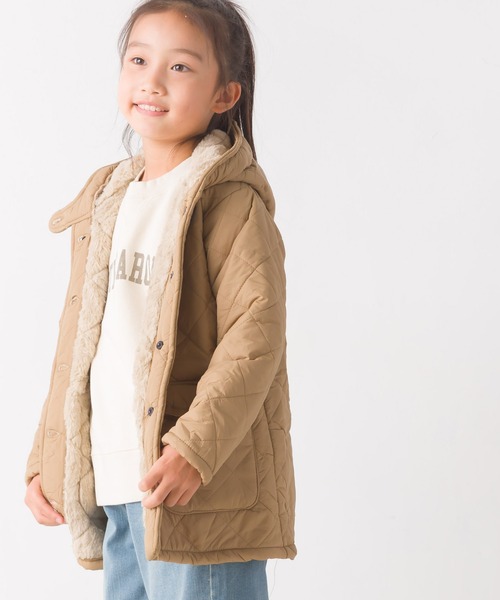 OMNES（オムネス）の「キッズ 裏ファー高密度ナイロンキルティングジャケット（ブルゾン・キッズ・ブラック/ベージュ/カーキ・100/110/120/130/140）」の14枚目の写真