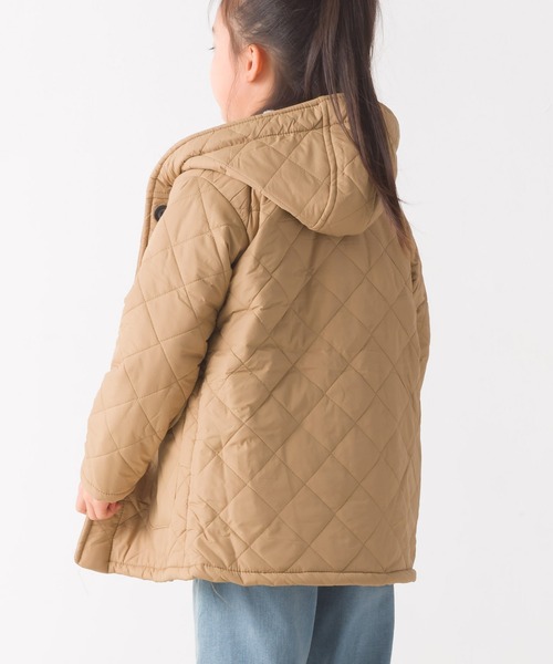 OMNES（オムネス）の「キッズ 裏ファー高密度ナイロンキルティングジャケット（ブルゾン・キッズ・ブラック/ベージュ/カーキ・100/110/120/130/140）」の15枚目の写真