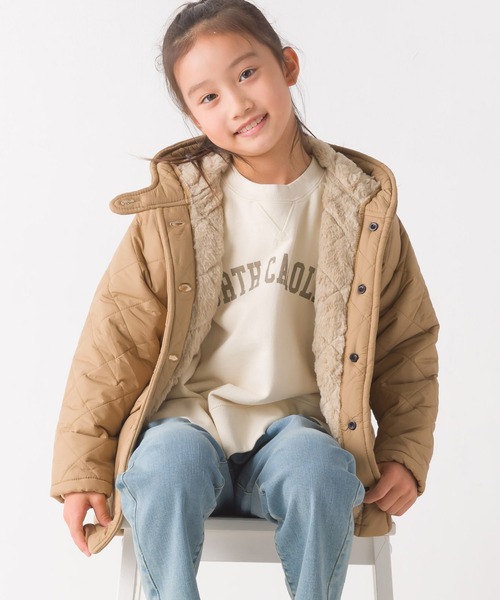 OMNES（オムネス）の「キッズ 裏ファー高密度ナイロンキルティングジャケット（ブルゾン・キッズ・ブラック/ベージュ/カーキ・100/110/120/130/140）」の17枚目の写真