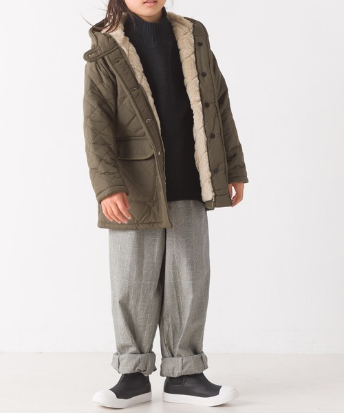 OMNES（オムネス）の「キッズ 裏ファー高密度ナイロンキルティングジャケット（ブルゾン・キッズ・ブラック/ベージュ/カーキ・100/110/120/130/140）」の18枚目の写真