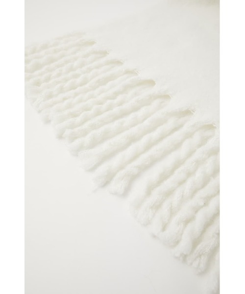 MOUSSY（マウジー）の「TWISTED FRINGE スカーフ（マフラー・レディース・アイボリー/ブラック/ライトイエロー・FREE）」の11枚目の写真