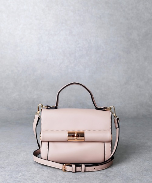 Edit Sheen（エディットシーン）の「【High-Line】ワンハンドルフロントゴールドショルダーバッグ（ショルダーバッグ・レディース・ホワイト/ベージュ/ブラック・FREE）」の3枚目の写真