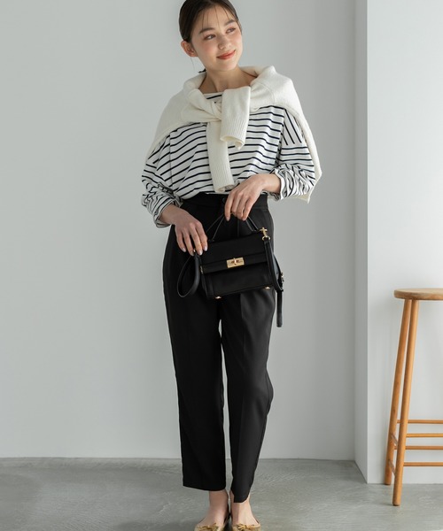 Edit Sheen（エディットシーン）の「【High-Line】ワンハンドルフロントゴールドショルダーバッグ（ショルダーバッグ・レディース・ホワイト/ベージュ/ブラック・FREE）」の9枚目の写真