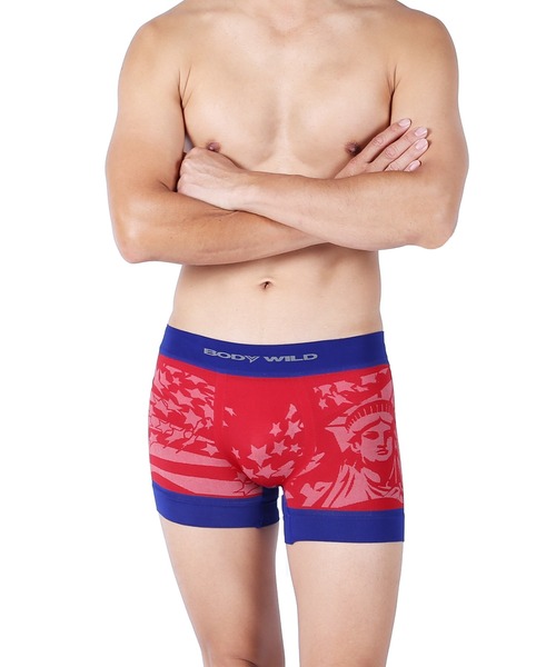 GUNZE（グンゼ）の「GUNZE グンゼ ボクサーパンツ メンズ アンダーウェア 下着 ジャカード 3D成型 立体成型 ボディーワイルド 星 ボーダー ストライプ 花柄 ブランド（ボクサーパンツ・メンズ・チャコールグレー/レッド/ブラック/カーキ/パープル/ピンク/ブルー/ブラック系その他2/ブラック系その他/ブラック系その他3/ネイビー/ブルー系その他/ネイビー系/オレンジ/レッド系その他/レッド系その他2/レッド系その他3/ブラック系その他4/ブラック系その他5/ブルー系その他2/ブルー系その他3・LARGE/MEDIUM/X-LARGE）」の18枚目の写真