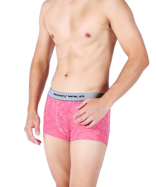 GUNZE（グンゼ）の「GUNZE グンゼ ボクサーパンツ メンズ アンダーウェア 下着 ジャカード 3D成型 立体成型 ボディーワイルド 星 ボーダー ストライプ 花柄 ブランド（ボクサーパンツ・メンズ・チャコールグレー/レッド/ブラック/カーキ/パープル/ピンク/ブルー/ブラック系その他2/ブラック系その他/ブラック系その他3/ネイビー/ブルー系その他/ネイビー系/オレンジ/レッド系その他/レッド系その他2/レッド系その他3/ブラック系その他4/ブラック系その他5/ブルー系その他2/ブルー系その他3・LARGE/MEDIUM/X-LARGE）」の16枚目の写真