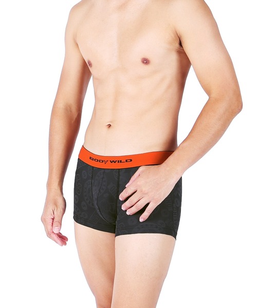 GUNZE（グンゼ）の「GUNZE グンゼ ボクサーパンツ メンズ アンダーウェア 下着 ジャカード 3D成型 立体成型 ボディーワイルド 星 ボーダー ストライプ 花柄 ブランド（ボクサーパンツ・メンズ・チャコールグレー/レッド/ブラック/カーキ/パープル/ピンク/ブルー/ブラック系その他2/ブラック系その他/ブラック系その他3/ネイビー/ブルー系その他/ネイビー系/オレンジ/レッド系その他/レッド系その他2/レッド系その他3/ブラック系その他4/ブラック系その他5/ブルー系その他2/ブルー系その他3・LARGE/MEDIUM/X-LARGE）」の3枚目の写真