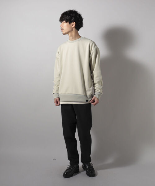 GLOSTER（グロスター）の「【GLOSTER/グロスター】CORDURA 裏フリース プルオーバースウェット（スウェット・メンズ・ブラック/オリーブ/キナリ・LARGE/MEDIUM）」の4枚目の写真