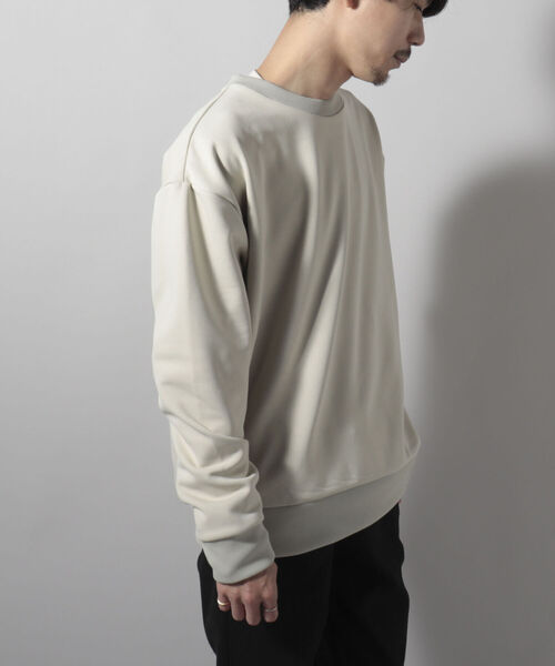 GLOSTER（グロスター）の「【GLOSTER/グロスター】CORDURA 裏フリース プルオーバースウェット（スウェット・メンズ・ブラック/オリーブ/キナリ・LARGE/MEDIUM）」の8枚目の写真