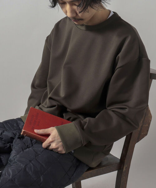 GLOSTER（グロスター）の「【GLOSTER/グロスター】CORDURA 裏フリース プルオーバースウェット（スウェット・メンズ・ブラック/オリーブ/キナリ・LARGE/MEDIUM）」の22枚目の写真