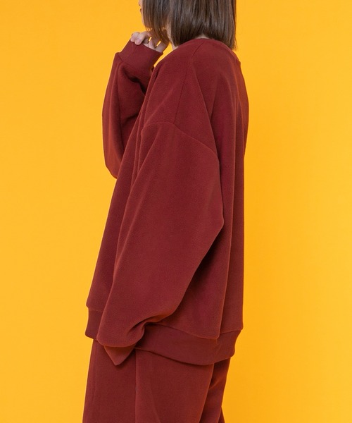 PairPair（ペアペア）の「フリースパジャマSET(ユニセックス)（ルームウェア/パジャマ・レディース・レッド/グリーン・MEDIUM/LARGE）」の3枚目の写真