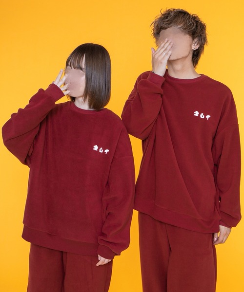 PairPair（ペアペア）の「フリースパジャマSET(ユニセックス)（ルームウェア/パジャマ・レディース・レッド/グリーン・MEDIUM/LARGE）」の10枚目の写真