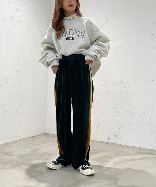 apres jour mignon(アプレジュールミニョン)の「ラインベロアパンツ【ZOZOTOWN限定アイテム】【11PO】(その他パンツ・レディース・ダークパープル/ブラック/グリーン・MEDIUM/SMALL/X-LARGE)」の15枚目の写真