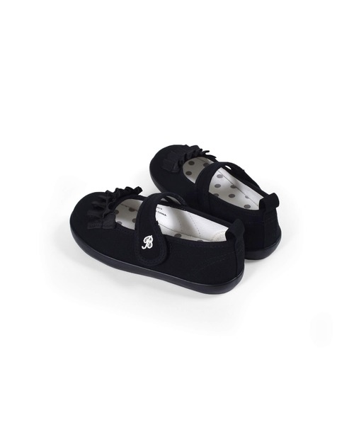 BeBe（ベベ）の「BeBe/フリル付きマジックテープストラップシューズ(14~19cm)（パンプス・キッズ・ブラック・15 /14/18/17/19/16）」の6枚目の写真