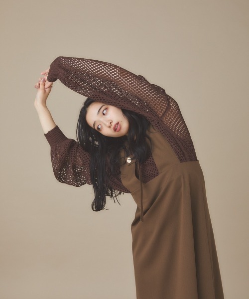 moi tytto（モイテュット）の「リバーシブルAラインジャンパースカート（スカート・レディース・ベージュ/ブラウン・FREE）」の9枚目の写真