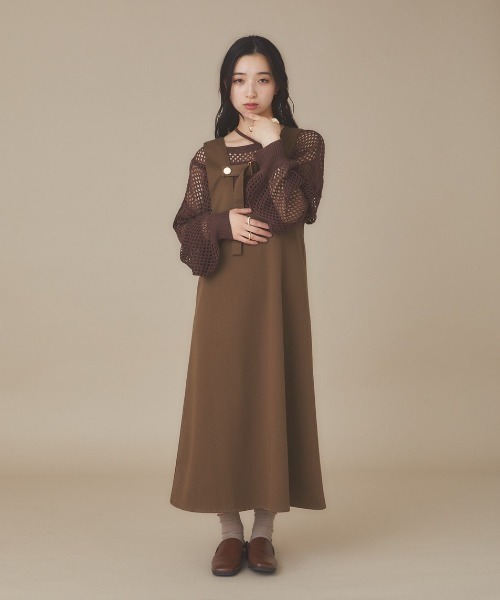 moi tytto（モイテュット）の「リバーシブルAラインジャンパースカート（スカート・レディース・ベージュ/ブラウン・FREE）」の20枚目の写真