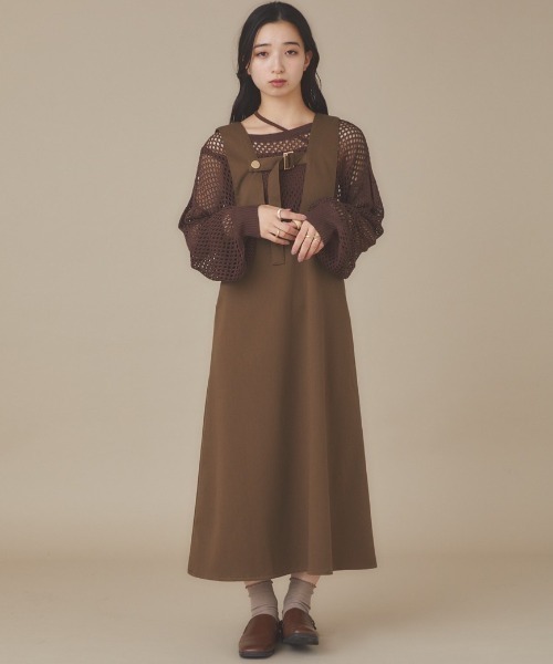 moi tytto（モイテュット）の「リバーシブルAラインジャンパースカート（スカート・レディース・ベージュ/ブラウン・FREE）」の22枚目の写真