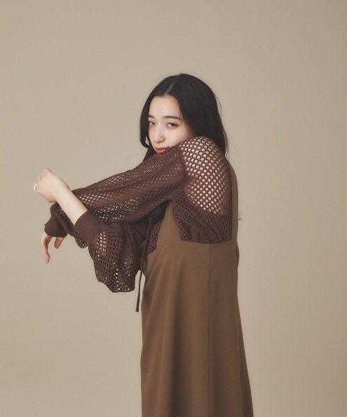 moi tytto（モイテュット）の「リバーシブルAラインジャンパースカート（スカート・レディース・ベージュ/ブラウン・FREE）」の8枚目の写真