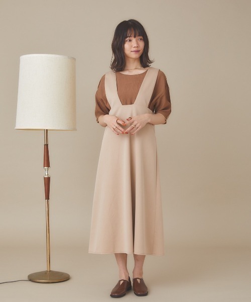 moi tytto（モイテュット）の「リバーシブルAラインジャンパースカート（スカート・レディース・ベージュ/ブラウン・FREE）」の10枚目の写真