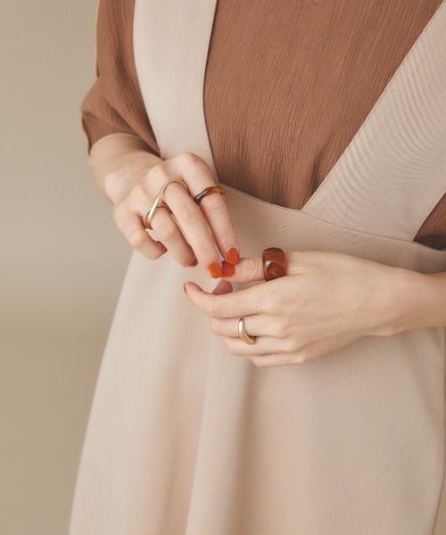 moi tytto（モイテュット）の「リバーシブルAラインジャンパースカート（スカート・レディース・ベージュ/ブラウン・FREE）」の16枚目の写真