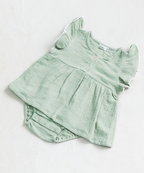 セール ベビー ショルダーフリルワンピース型ロンパース ロンパース Pairmanon ペアマノン のファッション通販 Zozotown