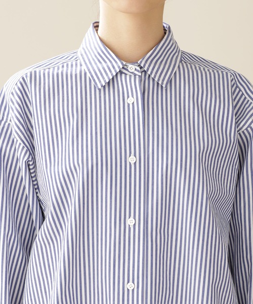 NANO universe（ナノユニバース）の「オーバーワイドシャツ 長袖（シャツ/ブラウス・レディース・ライム/その他1/ホワイト・38/36）」の16枚目の写真