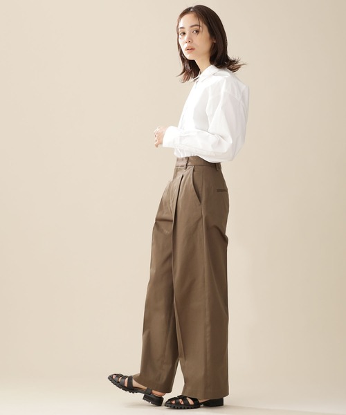 NANO universe（ナノユニバース）の「オーバーワイドシャツ 長袖（シャツ/ブラウス・レディース・ライム/その他1/ホワイト・38/36）」の5枚目の写真