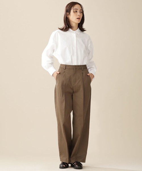 NANO universe（ナノユニバース）の「オーバーワイドシャツ 長袖（シャツ/ブラウス・レディース・ライム/その他1/ホワイト・38/36）」の6枚目の写真