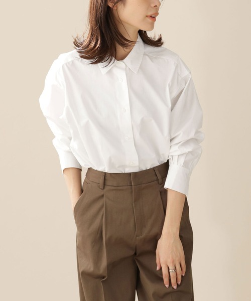 NANO universe（ナノユニバース）の「オーバーワイドシャツ 長袖（シャツ/ブラウス・レディース・ライム/その他1/ホワイト・38/36）」の18枚目の写真