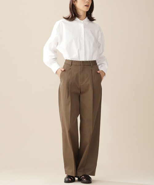 NANO universe（ナノユニバース）の「オーバーワイドシャツ 長袖（シャツ/ブラウス・レディース・ライム/その他1/ホワイト・38/36）」の20枚目の写真