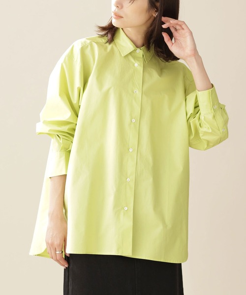 NANO universe（ナノユニバース）の「オーバーワイドシャツ 長袖（シャツ/ブラウス・レディース・ライム/その他1/ホワイト・38/36）」の21枚目の写真