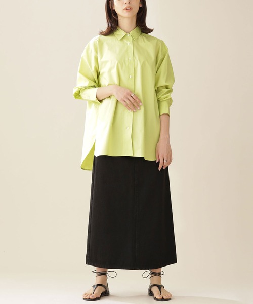 NANO universe（ナノユニバース）の「オーバーワイドシャツ 長袖（シャツ/ブラウス・レディース・ライム/その他1/ホワイト・38/36）」の22枚目の写真