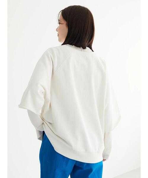 Green Parks(グリーンパークス)の「七分袖ロゴプルオーバー*(スウェット・レディース・グレー/サックスブルー/アイボリー・FREE)」の17枚目の写真