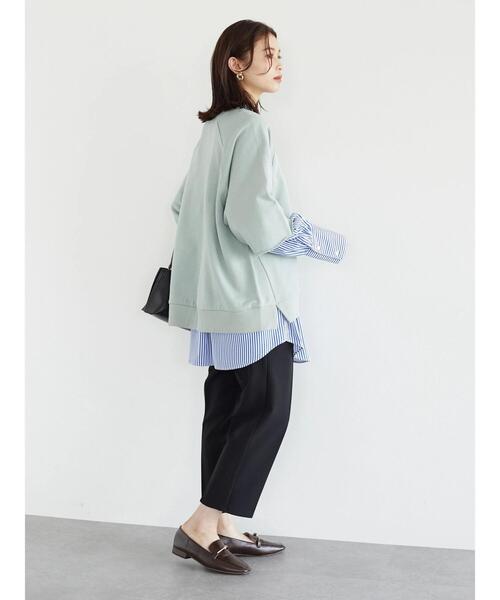 Green Parks(グリーンパークス)の「七分袖ロゴプルオーバー*(スウェット・レディース・グレー/サックスブルー/アイボリー・FREE)」の19枚目の写真