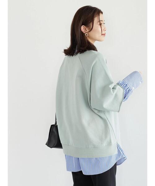 Green Parks(グリーンパークス)の「七分袖ロゴプルオーバー*(スウェット・レディース・グレー/サックスブルー/アイボリー・FREE)」の22枚目の写真