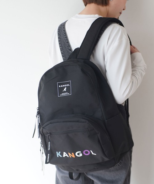 KANGOL（カンゴール）の「【 KANGOL / カンゴール 】 ロゴ プリント バックパック / リュック（バックパック/リュック・レディース・ホワイト/ブラック/ベージュ/ブラック系その他・FREE）」の3枚目の写真