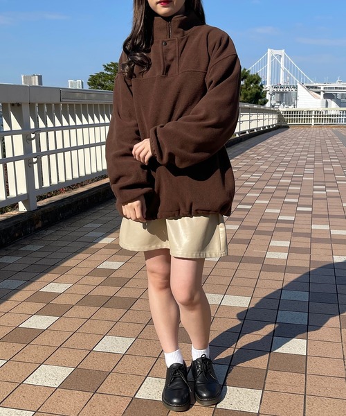 PairPair（ペアペア）の「フリースプルオーバー(ユニセックス)（スウェット・レディース・ブラウン/カーキ・MEDIUM/LARGE）」の11枚目の写真