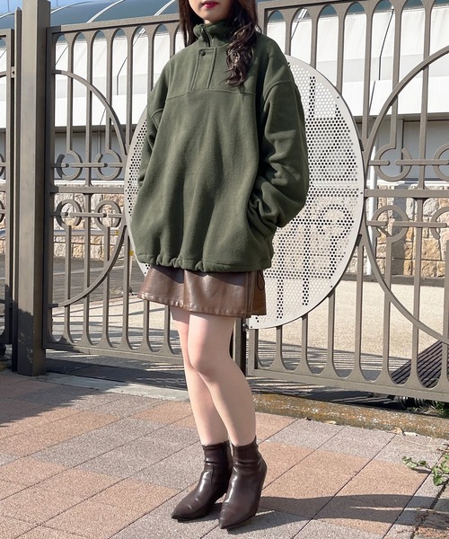 PairPair（ペアペア）の「フリースプルオーバー(ユニセックス)（スウェット・レディース・ブラウン/カーキ・MEDIUM/LARGE）」の19枚目の写真