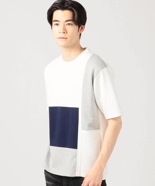 HIDEAWAYS NICOLE（ハイダウェイニコル）の「ダンボール配色切替Tシャツ（Tシャツ/カットソー・メンズ・ホワイト系その他/グレー系その他/レッド系その他・MEDIUM/LARGE/X-LARGE）」の2枚目の写真