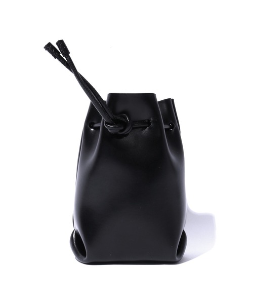 YAHKI(ヤーキ)の「YAHKI/ヤーキ DRAWSTRING BAG ミニ レザーショルダーバッグ(ショルダーバッグ・レディース・ブラック/オフホワイト・FREE)」の14枚目の写真
