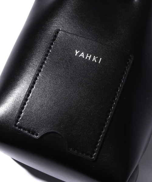 YAHKI(ヤーキ)の「YAHKI/ヤーキ DRAWSTRING BAG ミニ レザーショルダーバッグ(ショルダーバッグ・レディース・ブラック/オフホワイト・FREE)」の18枚目の写真