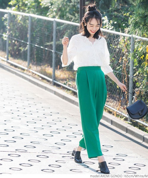 coca(coca)(コカ)の「カットワークブラウス(シャツ/ブラウス・レディース・ホワイト/ブラック/レッド・M/L)」の5枚目の写真