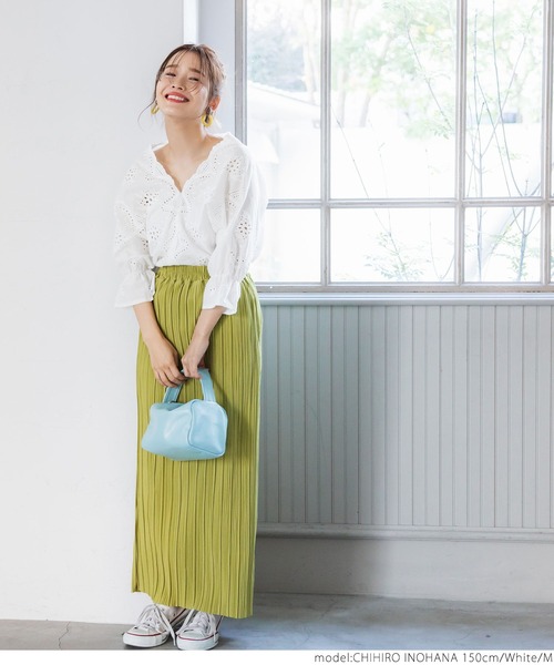 coca(coca)(コカ)の「カットワークブラウス(シャツ/ブラウス・レディース・ホワイト/ブラック/レッド・M/L)」の6枚目の写真