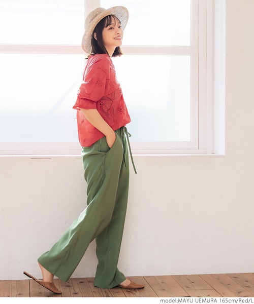 coca(coca)(コカ)の「カットワークブラウス(シャツ/ブラウス・レディース・ホワイト/ブラック/レッド・M/L)」の15枚目の写真